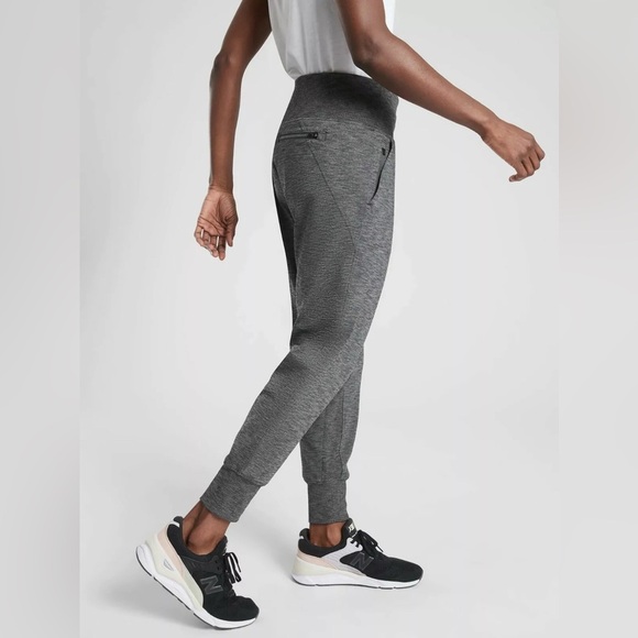 Athleta High Rise Venice Jogger, Space Dye Charcoal Gray,‎ Super Soft, sz Small - Picture 3 of 9